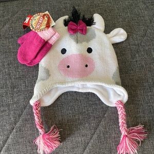 Youth Knit Hat and mitten combo